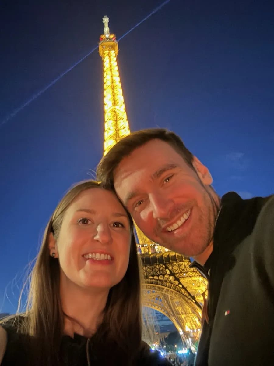 Chrissy and Dimitri traveling together